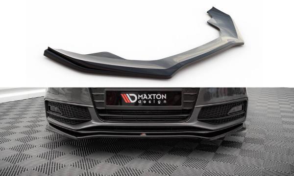 Maxton Design Front Ansatz V.4 für Audi A4 S-Line / S4 B8 Facelift schwarz Hochglanz