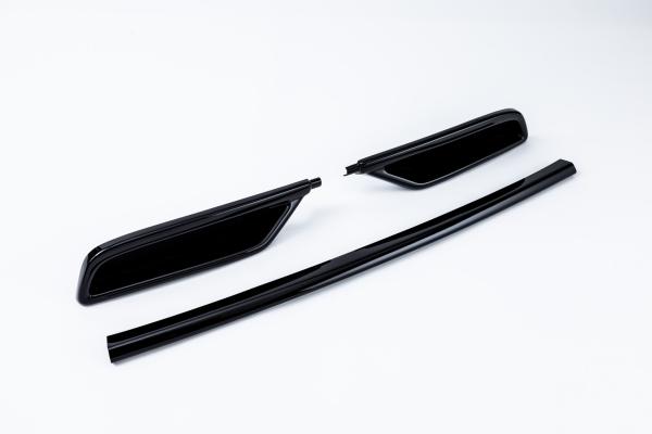 Milotec Auspuff-Dummies für Skoda Kamiq – schwarz (Klavierlack) – 3-teilig