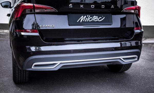 Milotec Auspuff-Dummies für Skoda Kamiq – Alu-Brush – 3-teilig