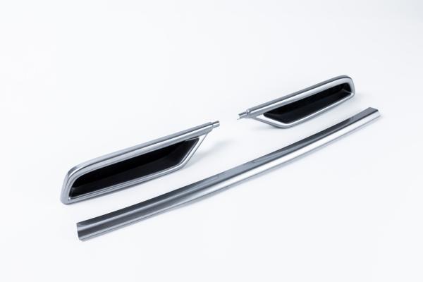 Milotec Auspuff-Dummies für Skoda Kamiq – Alu-Brush – 3-teilig