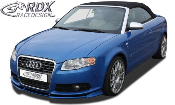 RDX Frontspoilerlippe VARIO-X für AUDI A4 B7 8H Cabrio 2005+ / S4 Cabrio 2005+ (S-Line- bzw. S4-Frontstoßstange) Frontlippe Front Ansatz Vorne Spoilerlippe