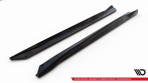 Maxton Design Seitenschweller Ansatz V.2 für Chevrolet Camaro SS Mk6 Facelift schwarz Hochglanz