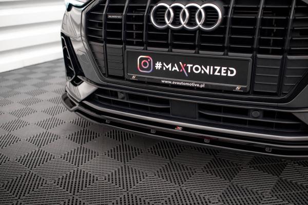 Maxton Design Front Ansatz V.4 für Audi Q3 Sportback / SUV S-Line F3 schwarz Hochglanz