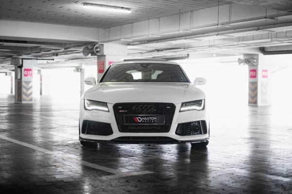 Maxton Design Front Ansatz V.4 für Audi RS7 C7 schwarz Hochglanz