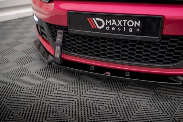 Maxton Design Front Ansatz V.3 für VW Scirocco Mk3 schwarz Hochglanz