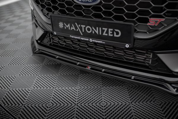 Maxton Design Front Ansatz V.4 + Flaps für Ford Fiesta ST / ST-line Mk8 Facelift
