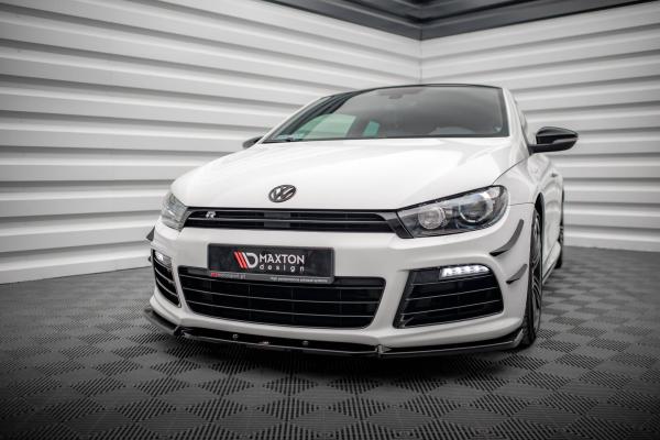 Maxton Design Front Ansatz V.3 für VW Scirocco R Mk3 schwarz Hochglanz