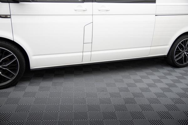 Maxton Design Seitenschweller Ansatz für VW T6.1 Long schwarz Hochglanz