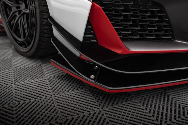 Maxton Design Flaps Wings vorne Canards für Audi R8 Mk2 Facelift schwarz Hochglanz