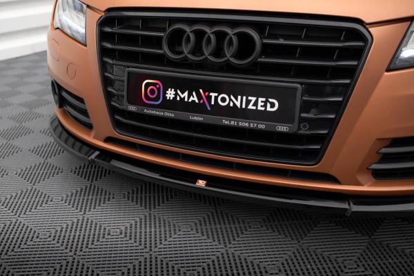 Maxton Design Front Ansatz V.1 für Audi A7 C7 schwarz Hochglanz