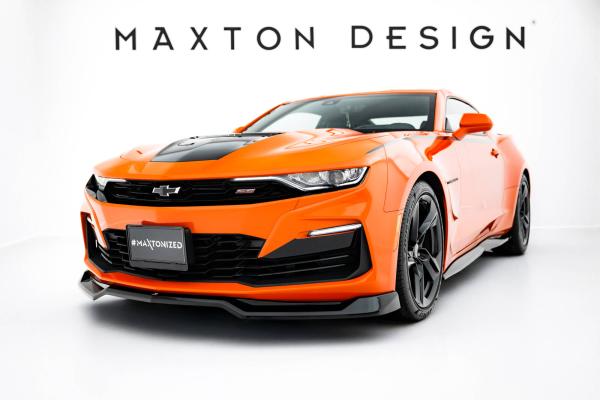 Maxton Design Front Ansatz V.1 für Chevrolet Camaro SS Mk6 Facelift schwarz Hochglanz