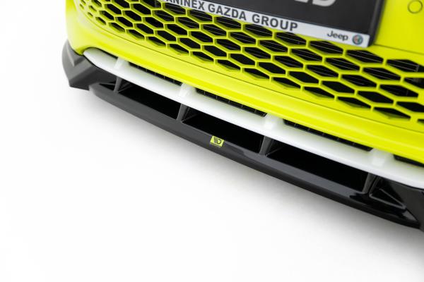 Maxton Design Front Ansatz für Abarth 500e schwarz Hochglanz