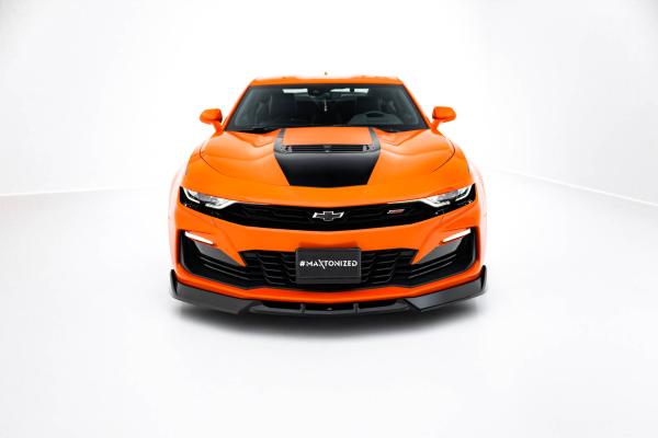 Maxton Design Front Ansatz V.2 für Chevrolet Camaro SS Mk6 Facelift schwarz Hochglanz