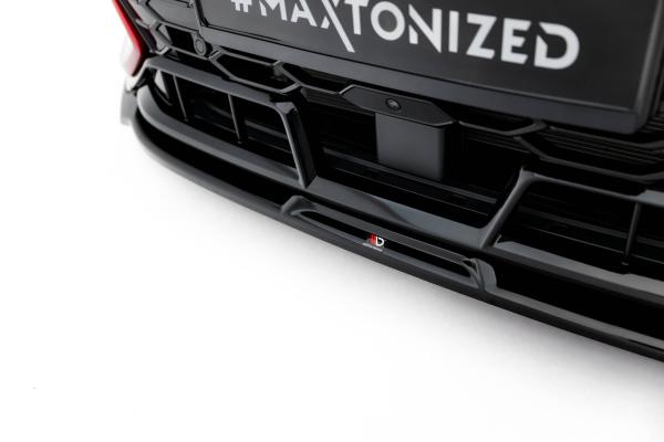 Maxton Design Front Ansatz V.3 für VW Golf GTI Clubsport Mk8 Facelift schwarz Hochglanz