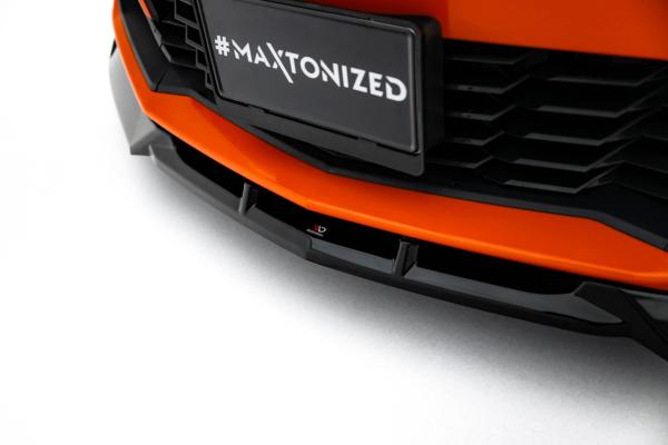 Maxton Design Front Ansatz V.2 für Chevrolet Camaro SS Mk6 Facelift schwarz Hochglanz