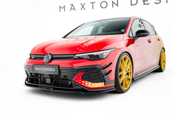 Maxton Design Front Ansatz V.3 für VW Golf GTI Clubsport Mk8 Facelift schwarz Hochglanz