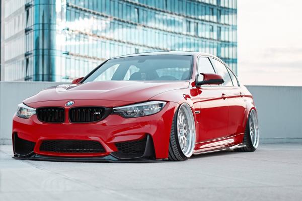 Maxton Design Front Ansatz für + Rahmen Fur Seitlich Lufteinlasse für BMW M3 F80 schwarz matt