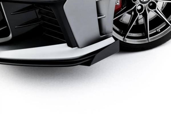 Maxton Design Front Stoßstange Flaps für Flaps Toyota GR Yaris Mk4 Facelift schwarz Hochglanz