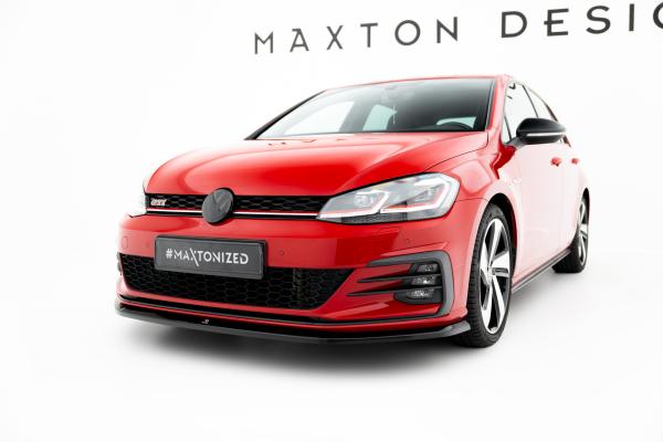 Maxton Design Front Ansatz V.3 für VW Golf GTI / GTD Mk7 Facelift schwarz Hochglanz