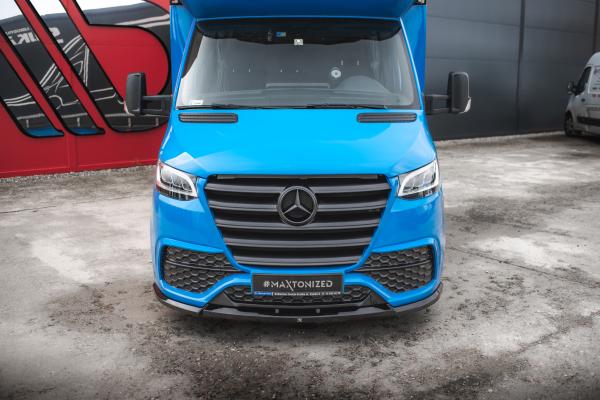 Maxton Design Front Ansatz für Mercedes-Benz Sprinter Mk3 schwarz Hochglanz
