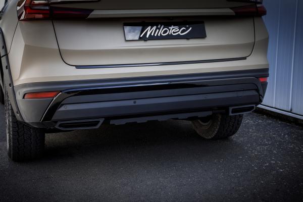 Milotec Auspuff-Dummies für Skoda Kodiaq II – schwarz (Klavierlack) – 2-teilig