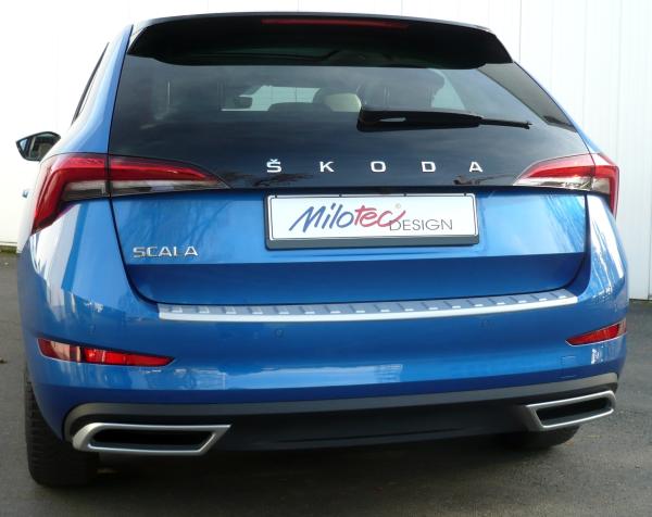 Milotec Auspuff-Dummies für Skoda Scala – Alu-Brush – 2-teilig