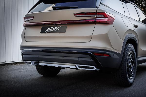 Milotec Auspuff-Dummies für Skoda Kodiaq II – Alu-Brush – 2-teilig