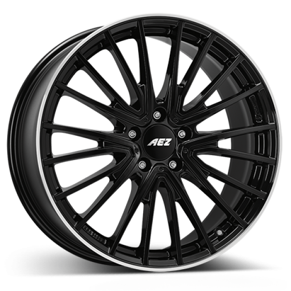 AEZ Alufelge Berlin black black/polished lip 9x19 ET58.1 5x112 Nabe 66.6 KBA 54007