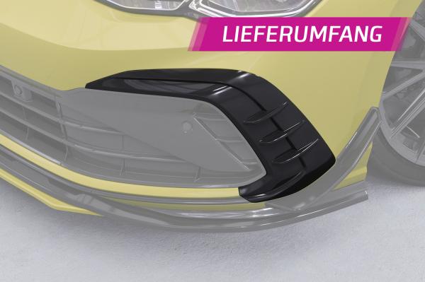 CSR Air Intake Blenden | Airintakes mit ABE für VW Golf 8 GTI, GTD, GTE, R-Line AI035-G Glossy schwarz Hochglanz (keine Lackierung erforderlich)