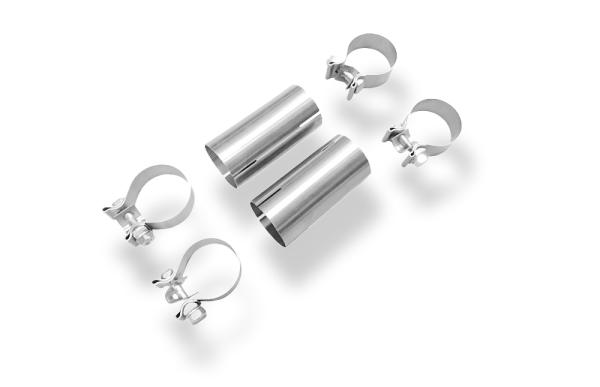 Fox passend für Audi V8 Typ D11 - 4,2l Adapter für die Montage auf die originalen Katalysatoren 60,5/60,5 inkl. Schellen  AU020000-AD2