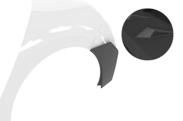 CSR Side Blades / Side Spats mit ABE für Opel Asta L BL005-S strukturiert schwarz matt (keine Lackierung erforderlich)