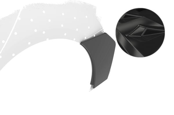 CSR Side Blades / Side Spats mit ABE für Kia Stinger BL007-G Glossy schwarz Hochglanz (keine Lackierung erforderlich)