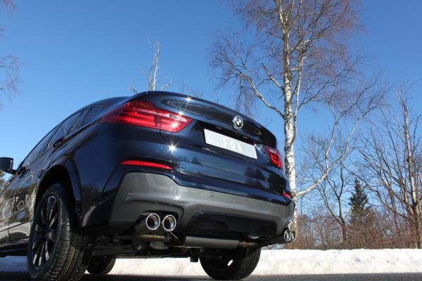 Fox passend für BMW X4 F26 - 35i 35d Endschalldämpfer quer Ausgang rechts/links - 2x90 Typ 17 rechts/links BM170025-152