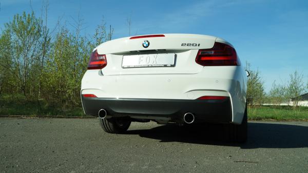 Fox passend für BMW F23 - 220i Cabrio Endschalldämpfer quer Ausgang rechts/links - 1x90 Typ 12 rechts/links BM180005-051