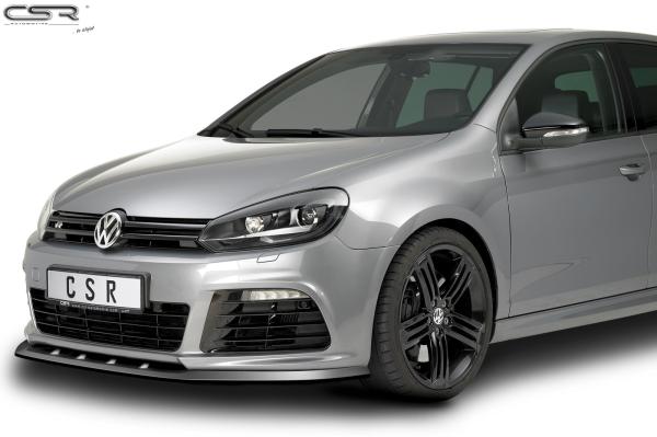CSR Frontspoiler | Cup-Spoilerlippe mit ABE für VW Golf 6 R CSL002-G Glossy schwarz Hochglanz (keine Lackierung erforderlich)