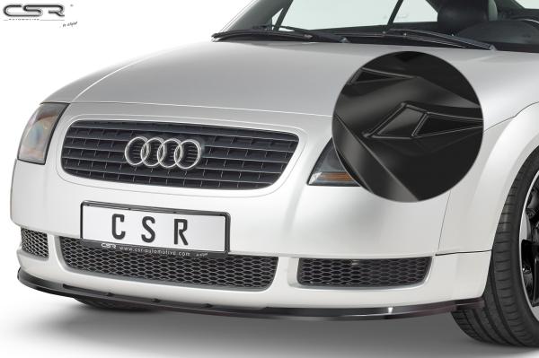 CSR Frontspoiler | Cup-Spoilerlippe mit ABE für Audi TT 8N CSL011-G Glossy schwarz Hochglanz (keine Lackierung erforderlich)