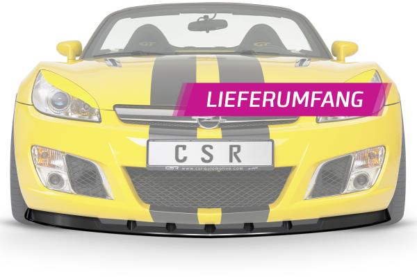 CSR Frontspoiler | Cup-Spoilerlippe mit ABE für Opel GT Roadster CSL022-S strukturiert schwarz matt (keine Lackierung erforderlich)