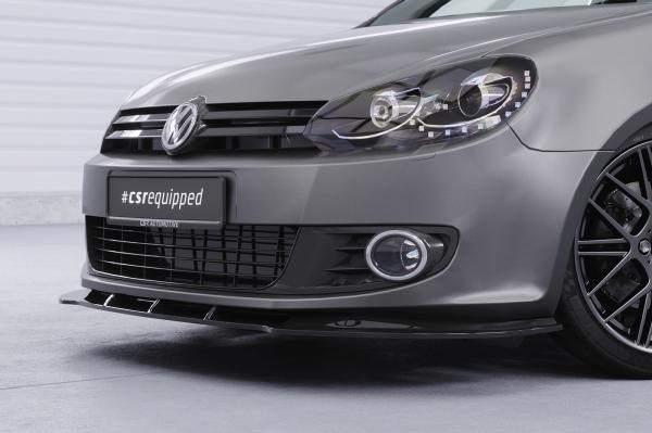 CSR Frontspoiler | Cup-Spoilerlippe mit ABE für VW Golf 6 CSL035-G Glossy schwarz Hochglanz (keine Lackierung erforderlich)