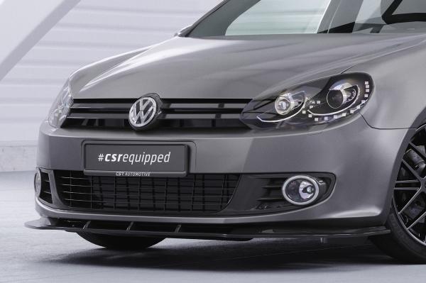 CSR Frontspoiler | Cup-Spoilerlippe mit ABE für VW Golf 6 CSL035-G Glossy schwarz Hochglanz (keine Lackierung erforderlich)