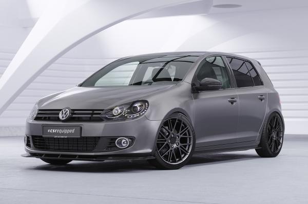 CSR Frontspoiler | Cup-Spoilerlippe mit ABE für VW Golf 6 CSL035-G Glossy schwarz Hochglanz (keine Lackierung erforderlich)