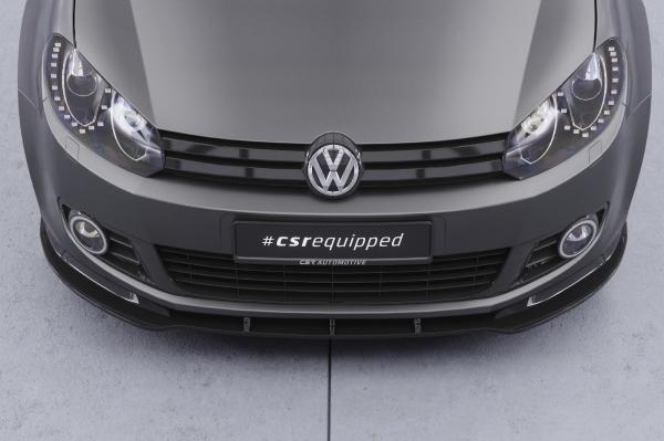 CSR Frontspoiler | Cup-Spoilerlippe mit ABE für VW Golf 6 CSL035-G Glossy schwarz Hochglanz (keine Lackierung erforderlich)
