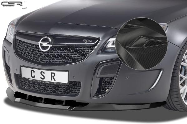 CSR Frontspoiler | Cup-Spoilerlippe mit ABE für Opel Insignia A OPC Facelift CSL109-C Carbon Look Hochglanz (keine Lackierung erforderlich)