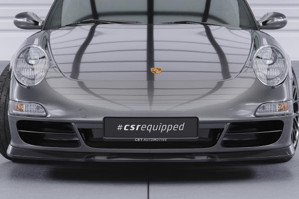 CSR Frontspoiler | Cup-Spoilerlippe mit ABE für Porsche 911/997 CSL114-S strukturiert schwarz matt (keine Lackierung erforderlich)