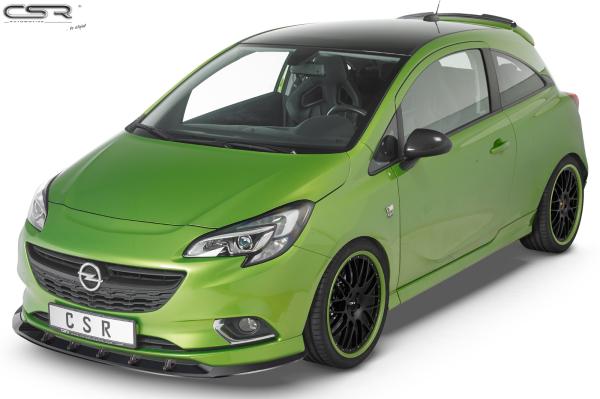 CSR Frontspoiler | Cup-Spoilerlippe mit ABE für Opel Corsa E OPC-Line CSR-CSL154-L Lackierung erforderlich (unlackiert roh)