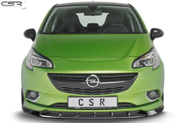CSR Frontspoiler | Cup-Spoilerlippe mit ABE für Opel Corsa E OPC-Line CSR-CSL154-L Lackierung erforderlich (unlackiert roh)