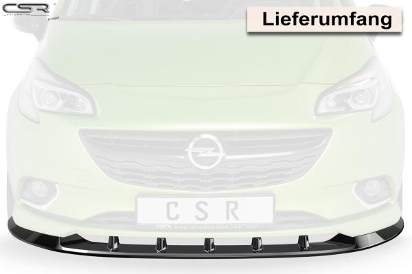 CSR Frontspoiler | Cup-Spoilerlippe mit ABE für Opel Corsa E OPC-Line CSR-CSL154-L Lackierung erforderlich (unlackiert roh)