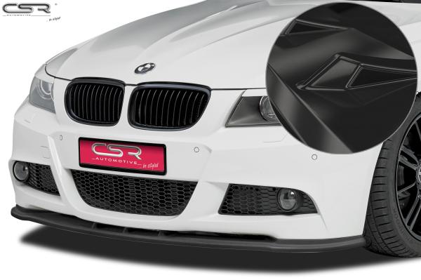 CSR Frontspoiler | Cup-Spoilerlippe mit ABE für BMW 3er E90 / E91 CSL168-G Glossy schwarz Hochglanz (keine Lackierung erforderlich)