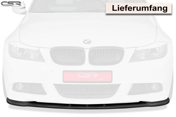 CSR Frontspoiler | Cup-Spoilerlippe mit ABE für BMW 3er E90/E91 LCI CSL168-C Carbon Look Hochglanz (keine Lackierung erforderlich)