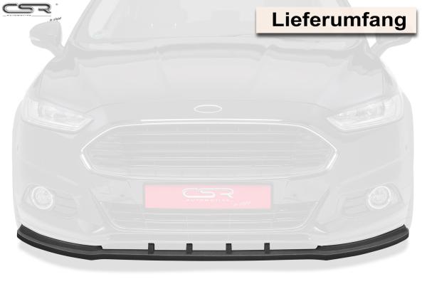CSR Frontspoiler | Cup-Spoilerlippe mit ABE für Ford Mondeo MK5 CSL178-C Carbon Look Hochglanz (keine Lackierung erforderlich)