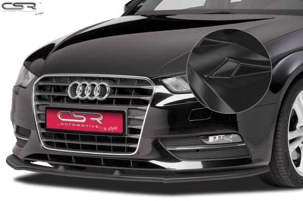 CSR Frontspoiler | Cup-Spoilerlippe mit ABE für Audi A3 8V CSL179-G Glossy schwarz Hochglanz (keine Lackierung erforderlich)